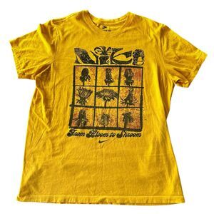 Nike‎ Men's Yellow Graphic T-Shirt Floral Streetwear Size L